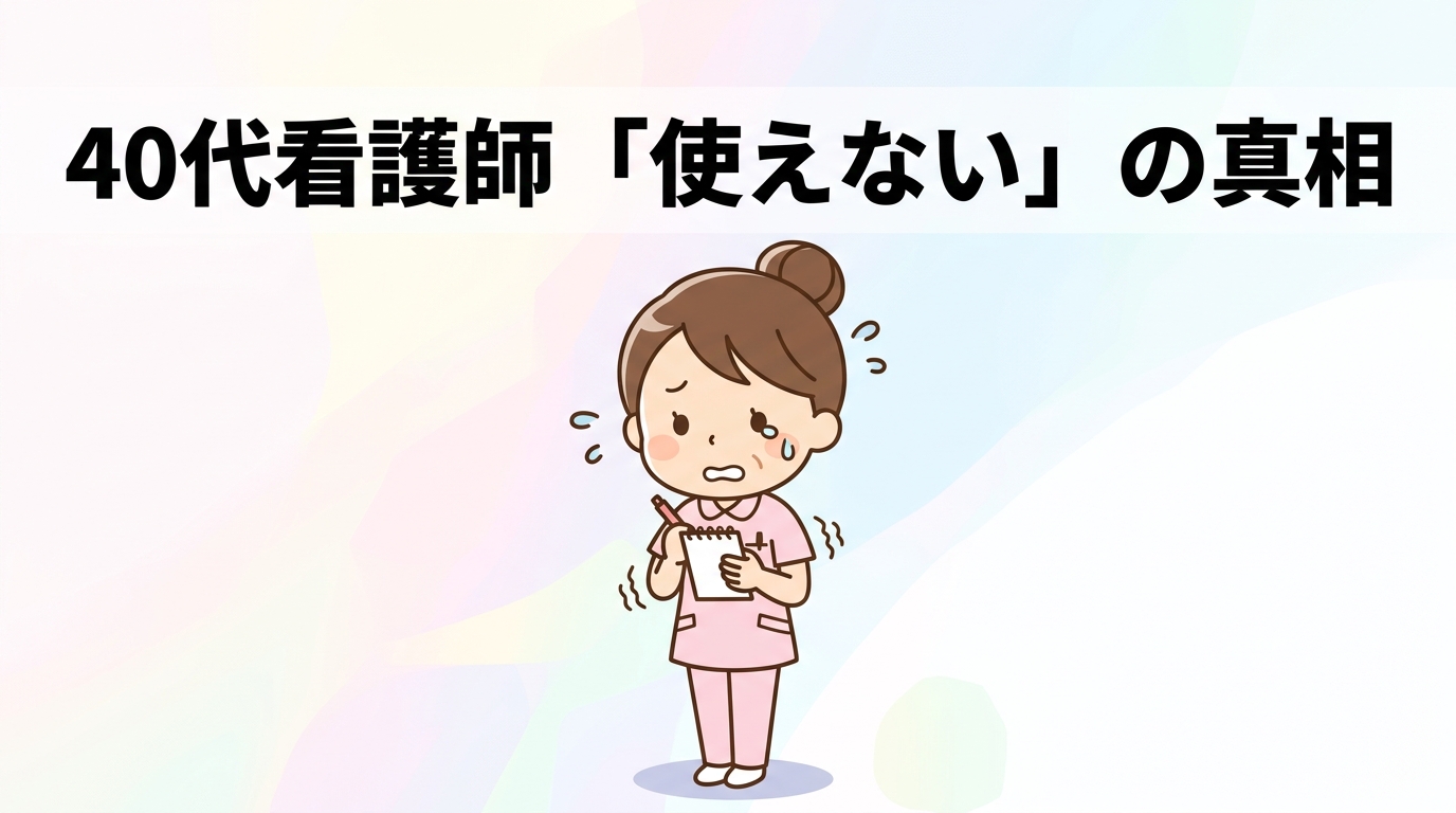 40代看護師が使えないと批判される理由と実情