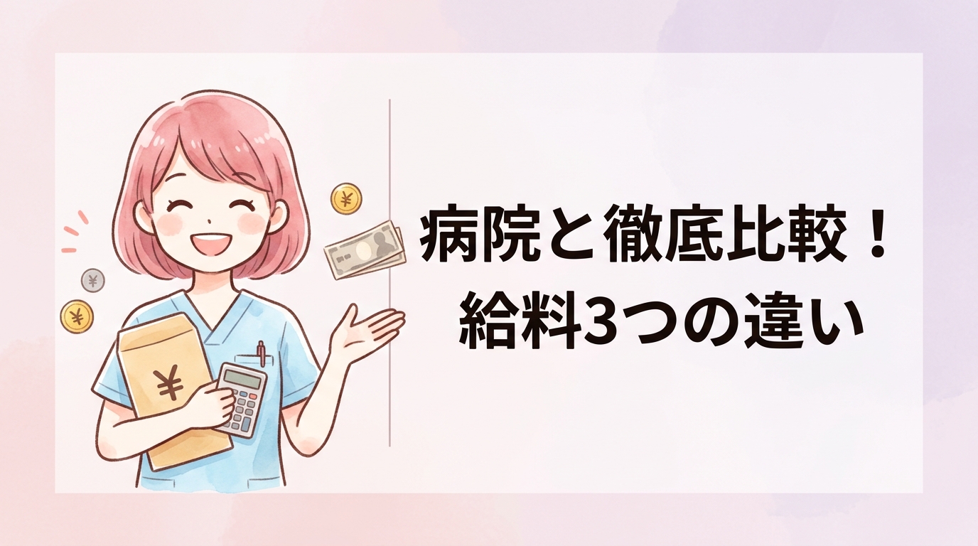 病院勤務との給料面における3つの違い